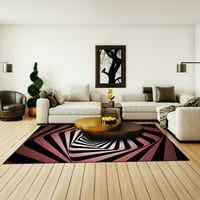 Килим хол диван килим 3d оптична илюзия килим цветно вихрово трептене реалистична зона килимчета за хола спалня под ролища
