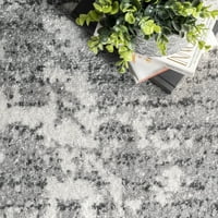Модерен Абстрактен килим, 3 '5', сив