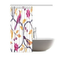 Chinoiserie птици и цветя баня водоустойчива плат за душ завеса за душ