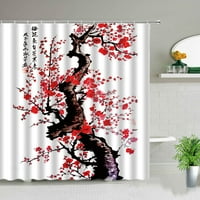 Цветна растение пейзаж душ завеса китайски стил флорален птица пейзаж баня екран по фурагел кактус водоустойчива завеса за баня