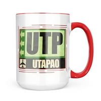 Neonblond AirportCode UTP UTAPAO халба подарък за любители на чай за кафе