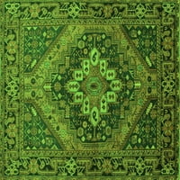 Ahgly Company Indoor Round Персийски зелени традиционни килими, 8 'кръг