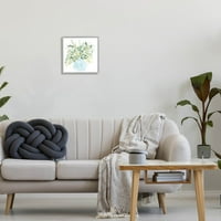 Ступел индустрии пластове акварел стил растение оставя графично изкуство сива рамка изкуство печат стена изкуство, дизайн от Грейс Поп