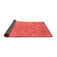 Ahgly Company Indoor Round Oriental Red Industrial Area Cugs, 4 'кръг