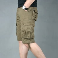 Yuwull Men's Workwear Athletic Shorts Slim Fit Multi Pocket Zipper Прав панталони Мъжки къси панталони INSEAM Summer Men Cargo Shorts Кратки панталони на клирънс