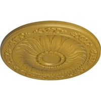 Екена мелница 1 4 од 1 2 П Лунел таван медальон, ръчно рисувани преливащи се Злато