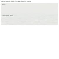 Колекция От Персонализирани Отражения, 2 Безжични Дървени Щори, Бели, 5 8 Ширина 72 Дължина