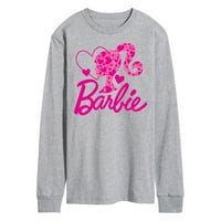 Barbie - Logo Hearts - Мъжки тениска с дълъг ръкав