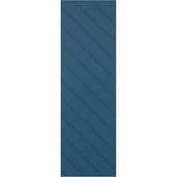 Екена Милуърк 18 в 77 з вярно Фит ПВЦ диагонал Слат модерен стил фиксирани монтажни щори, престой синьо