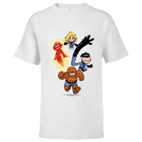 Marvel Fantastic Four Young - Тениска с къс ръкав за деца - Персонализирано бяло