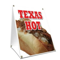 -frame тротоар Тексас горещ знак с графика от всяка страна