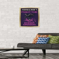 Minecraft - Fight the Ender Dragon Wall Poster, 14.725 22.375