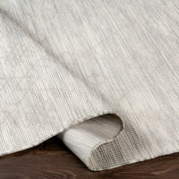 Артистични тъкачи Фиорело среден сив и крем фута. вътре. ФТ. вътре. Вътрешен Открит Глобален Бегач
