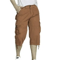 Cllios Мъжки товарни къси панталони плюс размер мулти джобове къси панталони Работа бой шорти Класически туристически товарни къси панталони