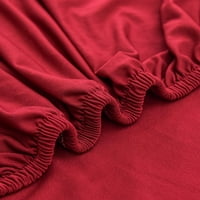 Плътно цветен разтегателен диван на диван, любовен възглавница с ръце и седалка стол покрива кресла за фланелка за спалня хол червено червено