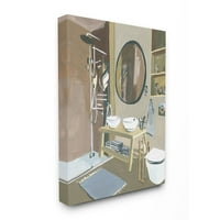 Ступел индустрии модерна баня мивка душ Многоцветен Акрил живопис платно стена изкуство дизайн от Мелиса Уанг, 16 20