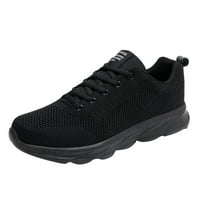 DMQUPV Мъжки маратонки 10. Широки ширини обувки Модни дишащи спортни дантели за обувки за мъжки маратонки черно 11