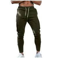 Мулти-джобни фитнес панталони ежедневни спортни джобове Мъжки панталони с цип Мъжки панталони панталони дива трева