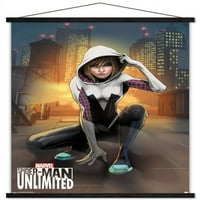 Видео игра на Marvel Comics - Spider -Man: Unlimited - Spider -Gwen Wall Poster с дървена магнитна рамка, 22.375 34