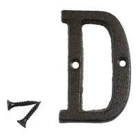 iopqo виси ковано желязо декорации творчески сам домашен номер наливки железни метални букви орнамент чугун метал буква D D